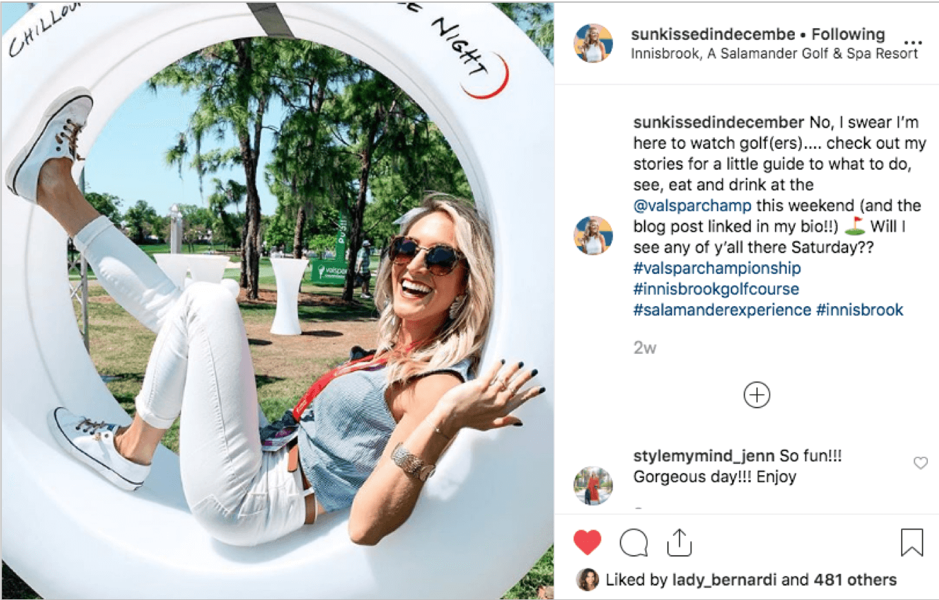 Social Influencer example 1